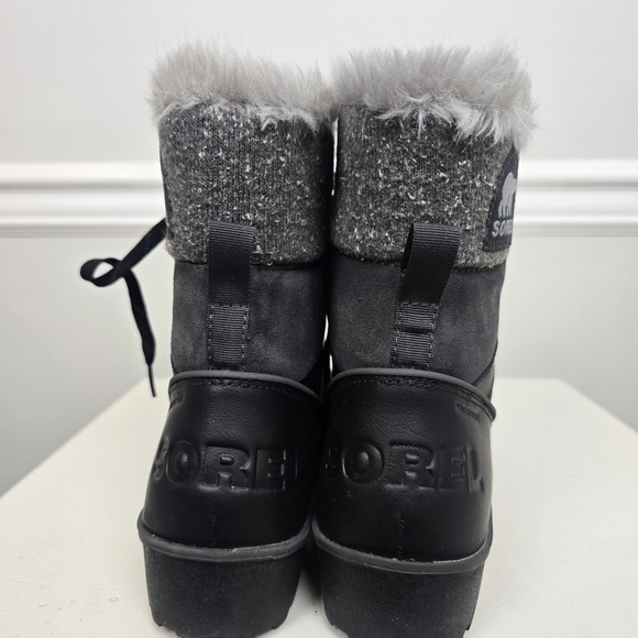 NEW‎ Sorel Womens Suede Waterproof Faux Fur Tivoli II Winter Boots Size 9.5 Gray - Picture 3 of 11